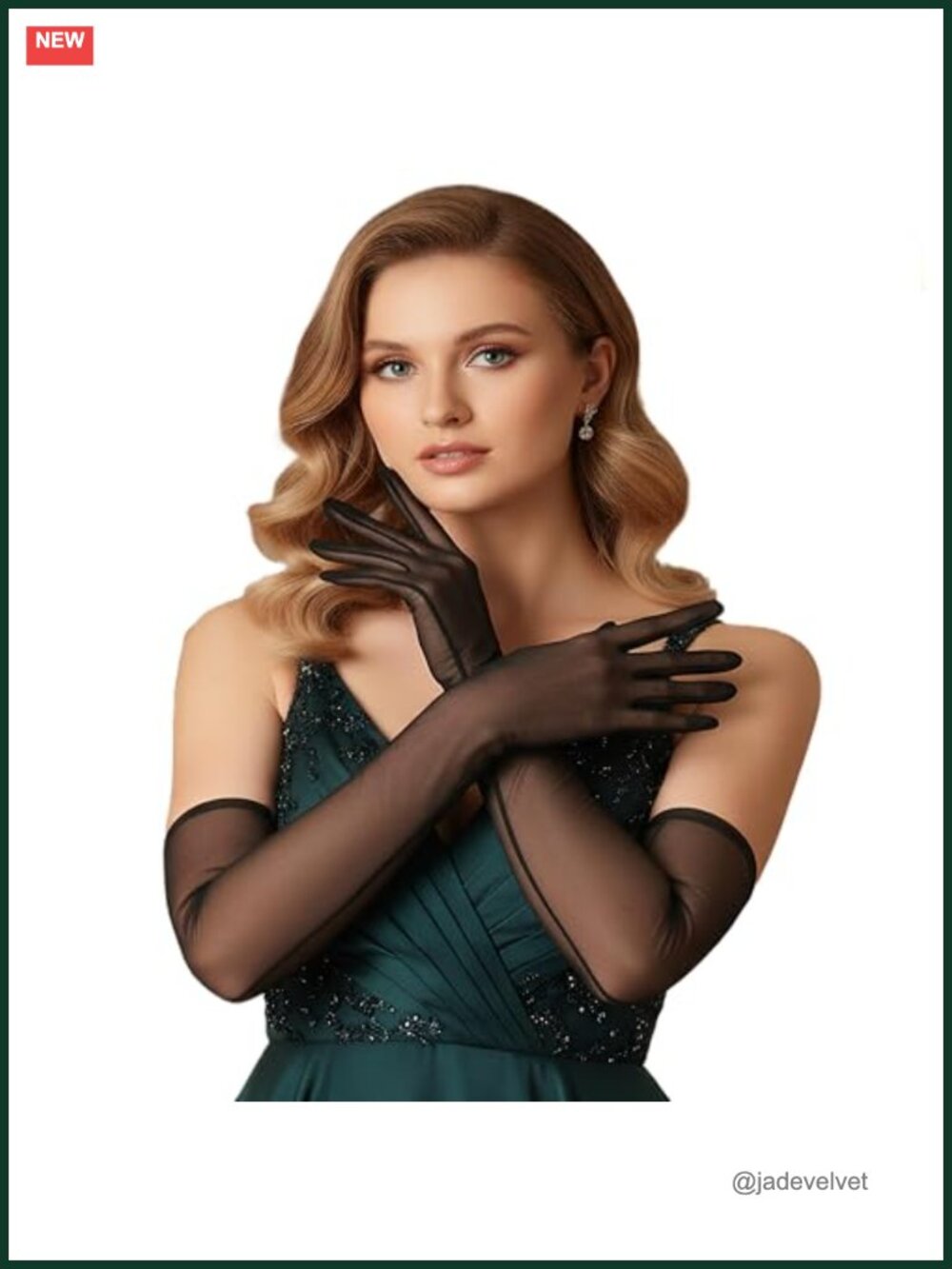 Tulle Gloves Sheer Stretchy Mesh Arm Sleeves Elbow Length Bridal Wedding